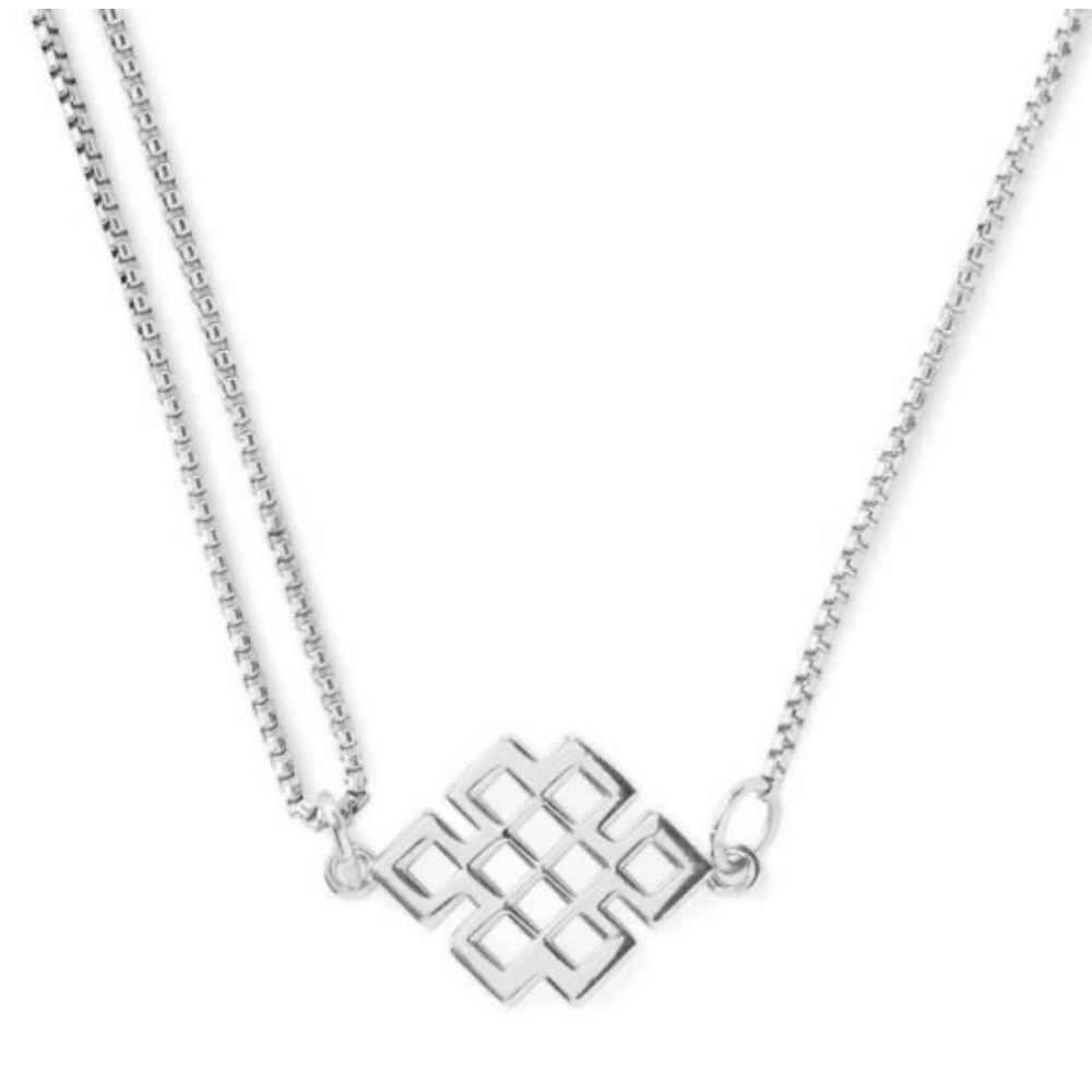 Alex and Ani endless knot sterling silver necklace